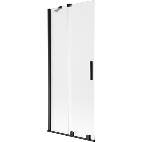 Mexen Velar Duschwand 2-flügelig verschiebbar 80 x 150 cm, satiniert, schwarz - 896-080-000-31-70 (1/2)
