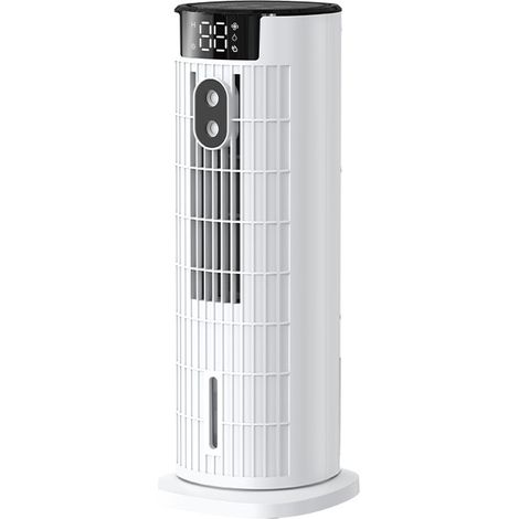 4-in-1 Verdunstungsluftkühler, Turmventilator, 4 Geschwindigkeitsstufen, 90°-Oszillation, geeignet für den Heimgebrauch.