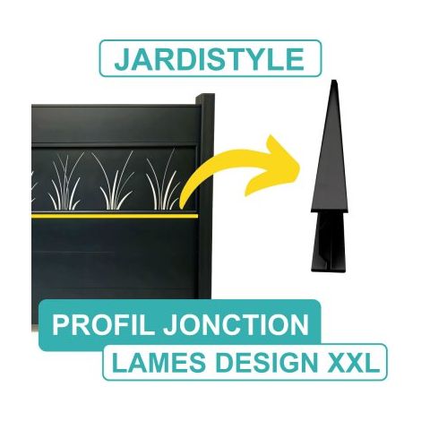 Profil de Jonction Gris Anthracite - Lame Design Aluminium XXL