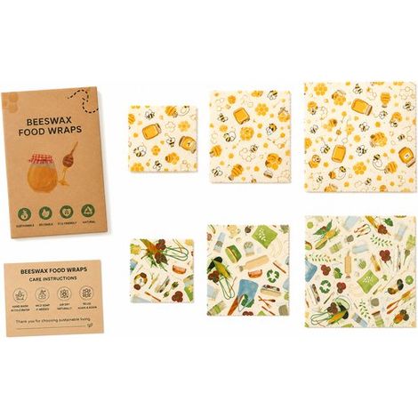 Emballages à la cire d'abeille pour aliments - Sacs à pain et emballages à sandwich réutilisables en cire d'abeille emballages à la cire d'abeille b (1/5)