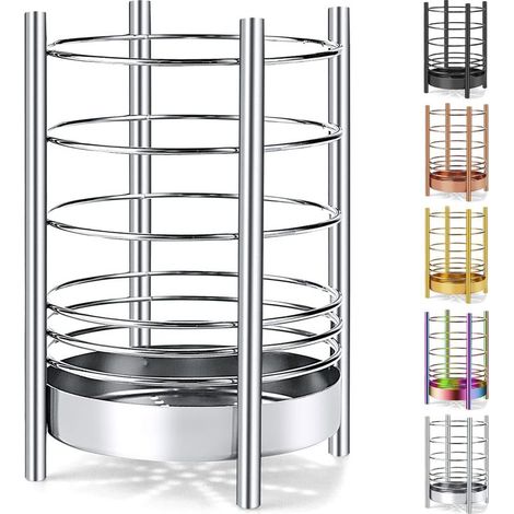 Porte-ustensiles de cuisine pour plan de travail, pots à ustensiles en acier inoxydable, organisateur de rangement pour ustensiles, (1/5)