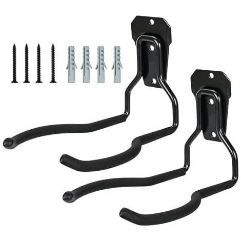 Cintre à outils électriques de jardin Crochet noir antirouille acier, multi-usages pour économiser l'espace système rangement mural garage - (1/5)