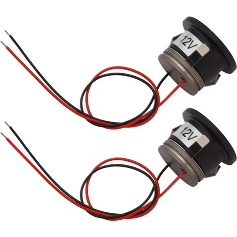 Juego de 2 mini focos LED empotrables, ángulo de haz de 15°, 1 W, 80 lm, para vitrinas de joyería, 12 V CC. (1/5)