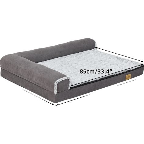 Lit pour chien, mousse à mémoire de forme, housse amovible et lavable, L (1/2)
