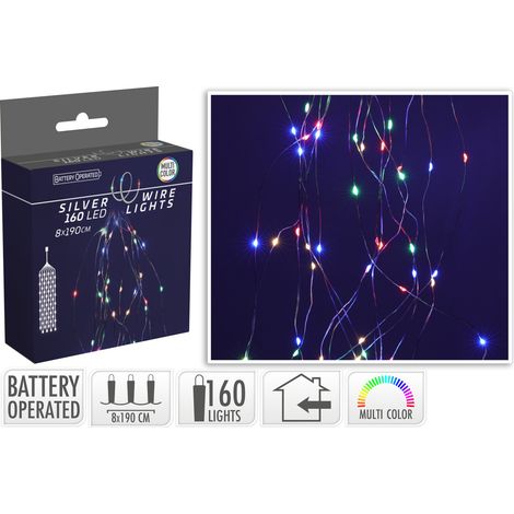 CASCATA 160 MICRO LED, 80X190CM, MULTICOLORE