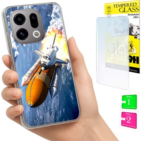 Funda para Oppo Find X9 con cubierta trasera y cristal 9H (1/5)