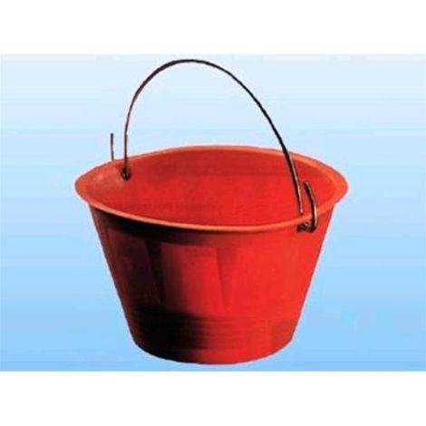 Secchio Muratore Caldarella in plastica - colore ROSSO -   cm. 36 - Lt. 10