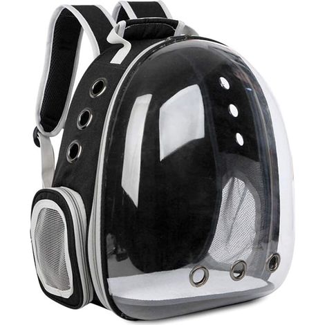 1 Sac Transport Chat Chien, Fenêtre Transparente, Aération 9 Trous, Pour Voyage Randonnée (1/5)