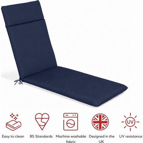 SP Lounger Pad Cushion - L198 x W60 x H6 cm - Navy