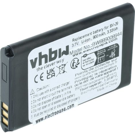 vhbw Akku kompatibel mit Albrecht Tectalk Outdoor, TelMe Tourist Guide Handy Smartphone Telefon (900 mAh, 3,7 V, Li-Ion) (1/5)