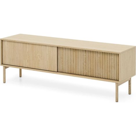 AX LIVING Lowboard Braun Trentinis TV Tisch 153,5cm modern geriffeltes