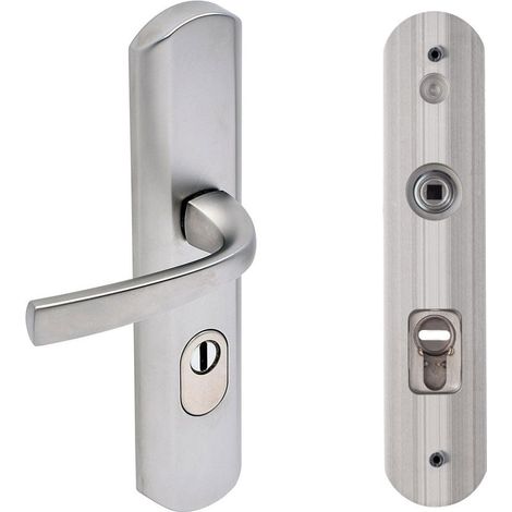 Vachette – Poignée de porte blindée anti effraction – Entraxe 195 mm – Fixation intérieure avec effet sandwich – Compatible pour portes jusqu'à 68 mm (1/5)