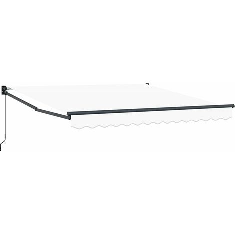 Maison Exclusive - Einziehbare Markise Weiß 350 x 250 cm