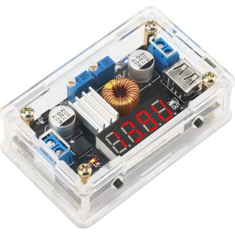 Module d'alimentation d'énergie DC Convertisseur 5V-36V à 1.25-32V Stabilisateur régulateur de Tension, régulateur de Tension 3A 5A CC Transformateur réducteur de Tension (1/5)