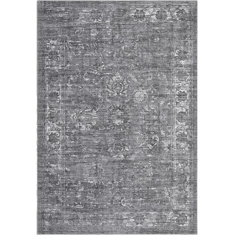 Spielmatte, Vintage-Design, rutschfeste Unterseite, Grau, 240 x 340 cm (1/2)