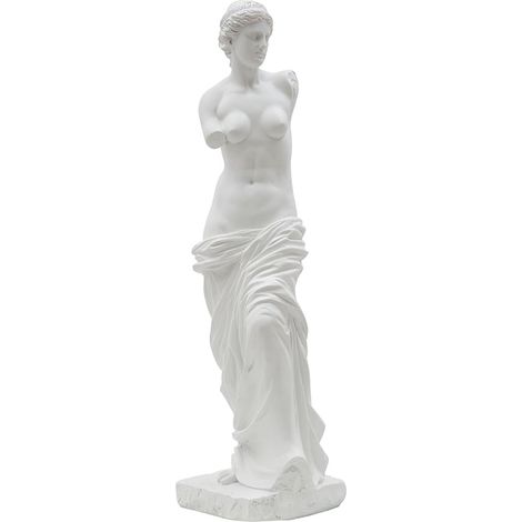 Estatua clásica decorativa de mesa en polirresina blanca h49cm estilo griego (1/5)