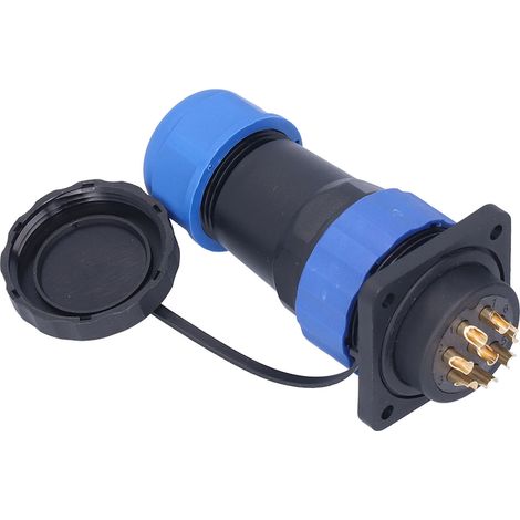 Fiche et prise étanches, connecteur d'alimentation aéronautique carré à 4 trous mâle et femelle, broches SP288 AC 380V 25A. (1/5)