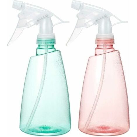 BUNTHAUS Pulvérisateur, 2 pcs 500 ml vide vaporisateur en plastique réutilisable atomiseur rechargeable avec tête de pulvérisation réglable pour planter des fleurs, nettoyer, jardiner, voyager, etc. (1/5)