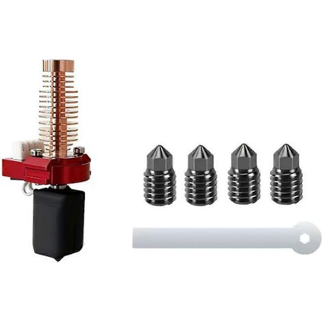 Verbessertes Düsenset für Flashforge Adventurer 5M (AD5M): Keramikheizblock, 4 x 0,4 mm Düsen aus gehärtetem Stahl. (1/5)