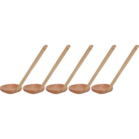 Cuillères en bois x5, manche robuste, poncées à la main, légères et lisses, style écaille de tortue japonais, pour maison et restaurant, non poreuses (1/5)