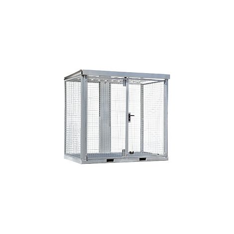 Bauer Gasflaschen-Container GFC-E/G M3 mit Gitterrostboden für 60x Gasflaschen Ø 230 mm (1/2)