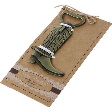 Ouvre-bouteille botte de cowboy « Just Hite » - Cadeau d'anniversaire ou de mariage western mignon (1/5)