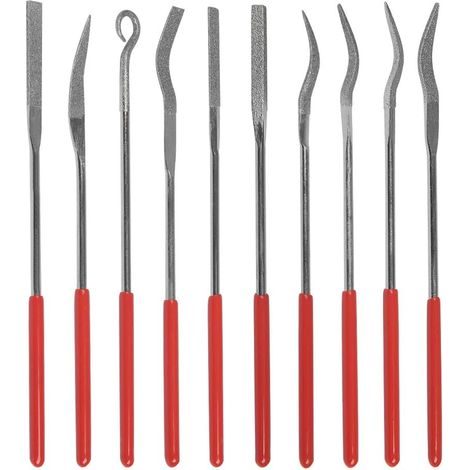 10 Pièces Limes à Aiguille en Alliage pour Moudre et Réparer les Moules, Kit de Lime Grains 150 pour Travail de Précision Bricolage Modelisme (1/5)