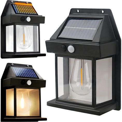 Solar-LED-Gartenlampe Fassade RC-K-1536 in Schwarz (1/5)