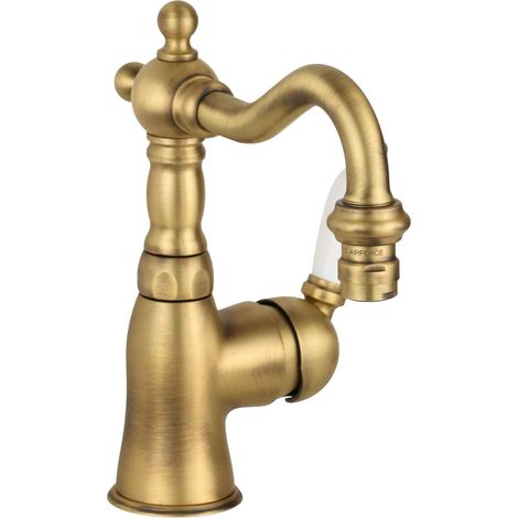 Mezclador de bidé color bronce con caño giratorio Gattoni Orta 2752/27VB.OLD Bronce - Sin Desagüe