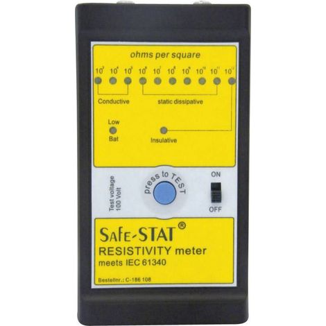 BJZ C-186 108 Set appareil de test antistatique (ESD) résistance de surface, résistance de conductib