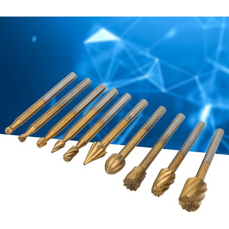 10 titanbeschichtete HSS-Kreisfräser für Holzbearbeitung, Gravur, elektrische Schleifmaschinen, Zubehör (1/5)