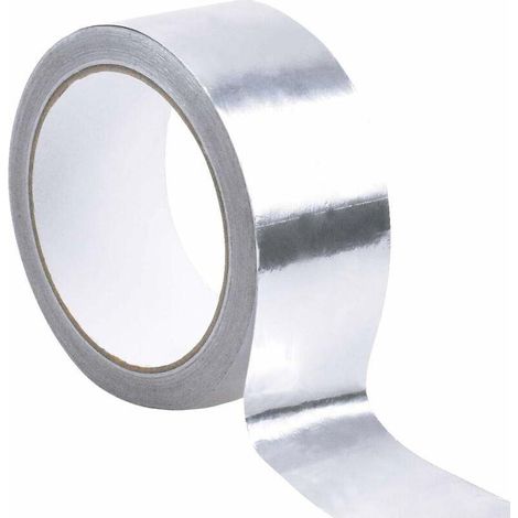 Ruban de feuille d'aluminium - X d'étanchéité étanche renforcement résistant aux températures élevées 1mm 50mm 20m argenté (1/5)