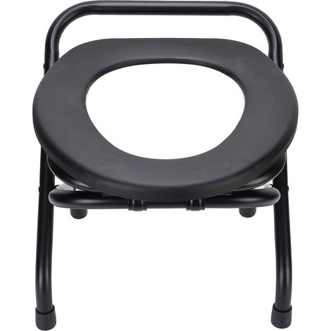 Chaise percée pliante en fer antidérapant et ergonomique pour adultes, idéale pour les voyages, hauteur 30 cm (1/5)