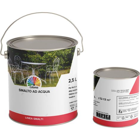 SMALTO ALL'ACQUA 'COLOREA' Lt. 2,5 bianco satinato - COLOREA
