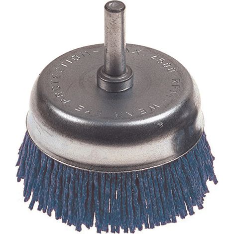 SPAZZOLA A TAZZA IN NYLON ABRASIVO BLU- - ø mm.70 PG 497.35 - 1 blister PG