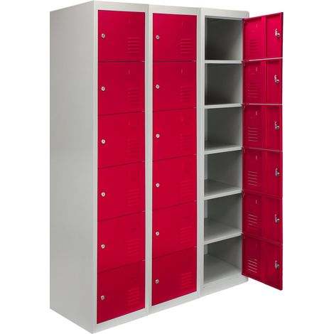 3 x Fächerschrank Umkleideschrank Schließfach Spind Schrank