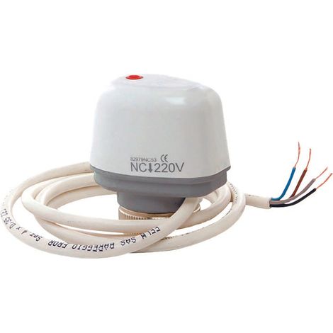 Actuador electrotérmico normalmente cerrado con microinterruptor nc.30x1,5 230 voltios