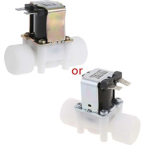 Électrovanne 3/4" AC 220V PP N/C, dispositif de dérivation et de contrôle d'eau, plastique (1/5)