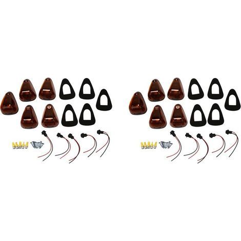 10 Paquets de Feux de Position de Cabine Ambre Lentille Feux de Course / Câblage pour F150 F250 F350 F450 F550 F65 E150 1999-2016 (1/2)