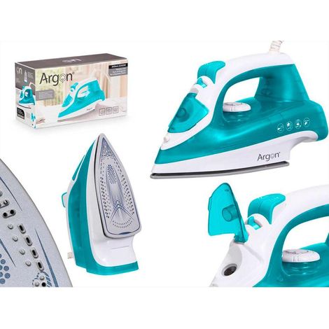 ARGON plancha vapor ceramico verde 2200 w , Plancha de vapor con suela cerámica 2200 W verde, una plancha potente y eficiente diseñada para conseguir un planchado rápido, uniforme (1/3)