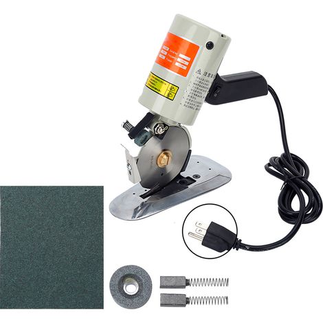 Couteau électrique à tissu lame 90mm, machine de coupe de textile 110V prise US, outil professionnel pour drap, couture et travaux manuels. (1/5)