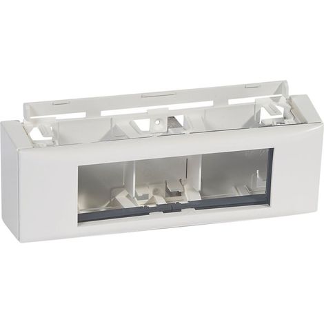 Legrand 031614 Cadre Mosaic 6 modules - pour toutes moulures et plinthe h.20 dlplus - Blanc (1/2)