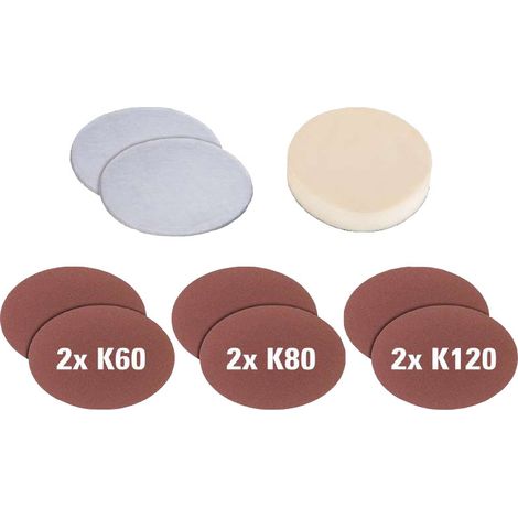 BONNETS ET DISQUES ABRASIFS POUR BT-PO 1100 EINHELL 2093233 (1/2)