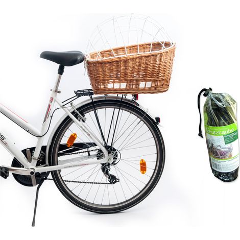 Aumüller Fahrrad-Tierkorb mit Halter + Schutzhaube - Gepäckträgermontage (1/5)