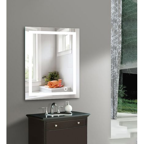 Hofuton Miroir Salle Bain avec Eclairage Intégré LED 60x80cm (1/5)