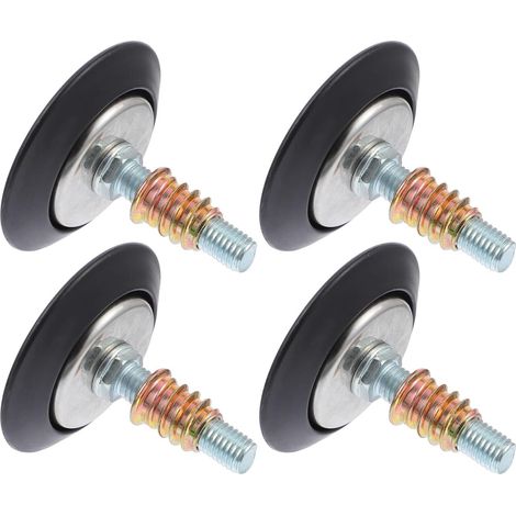 Lot de 4 Pieds de Meubles Réglables 63mm Écrous, Base Nylon Haute Densité, Pieds de Nivellement Robustes pour Tables, Chaises et Armoires, Adaptés à L'intérieur et Usage (1/5)