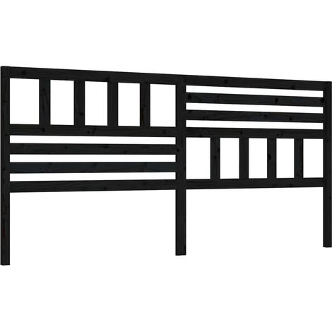 Maison Exclusive - Kopfteil Schwarz 206x4x100 cm Massivholz Kiefe