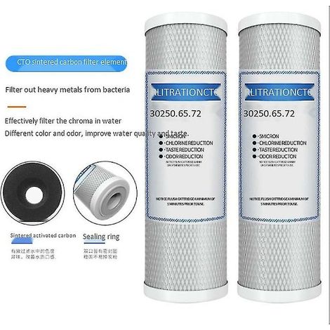 2 x 10 Zoll komprimierte Kohlefilterelemente, Wasserreiniger für den Heimgebrauch