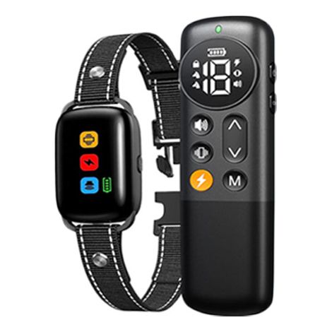 Collier de Dressage pour Chien, sans Choc et Sûr, Portée de 3000m, 3 Mode BIP, Boost Vibration, Conforme Nouvelle Loi Bien-Être Animal, IP67 Résistant à L’Eau, pour Chiens de Toutes Tailles