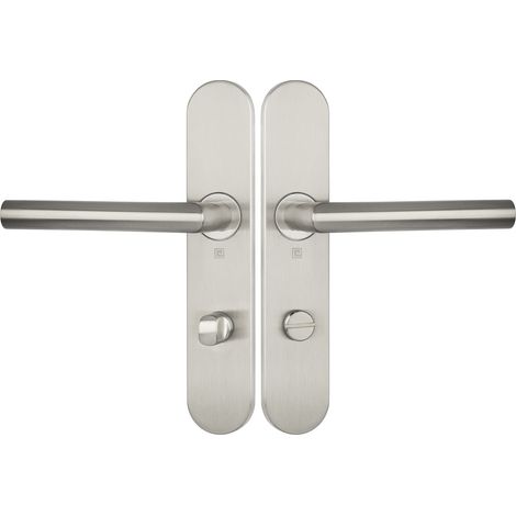 Ensemble sur plaques série JADE 1394 type condamnation finition inox - HERACLES - B-INOX-SP14 (1/3)